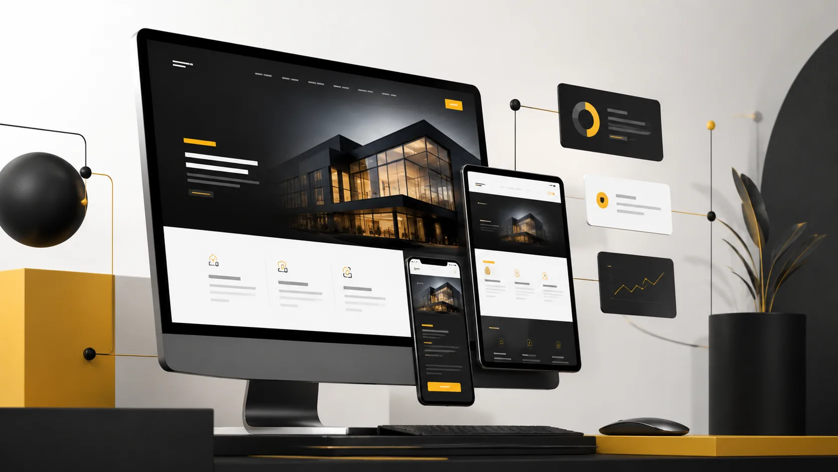 Corporate website interface concept